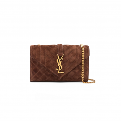 YSL ENVELOPE SMALL BAG IN SUDE SHOULDER BAG 401231603266 (21*13*6cm)